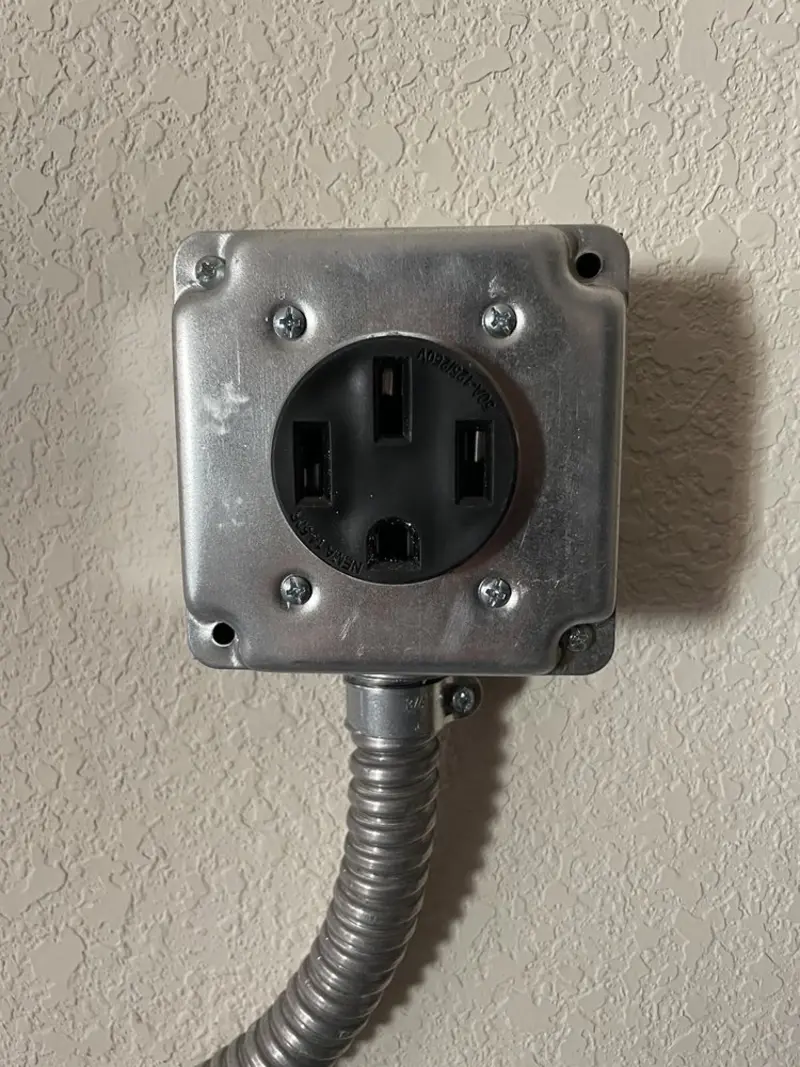 NEMA 14-50 outlet installed for Electrical Panel Upgrade in Delafield